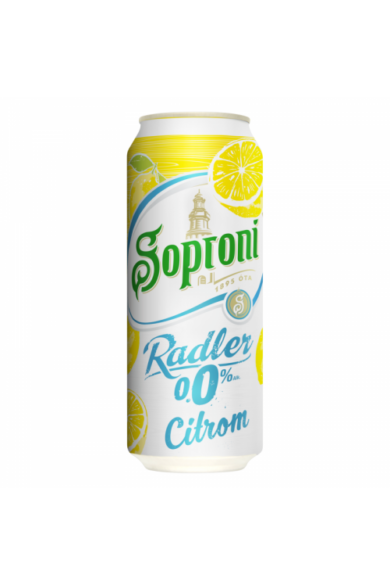 Soproni Radler Citrom 0% dob 0,5l