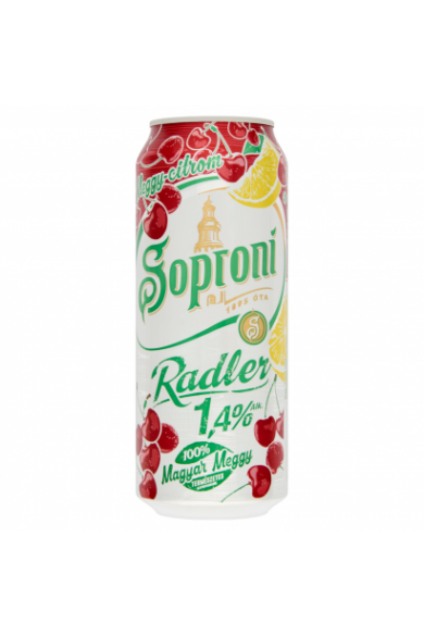 Soproni Radler Citrom-Meggy 1,4% dob. 0,5l
